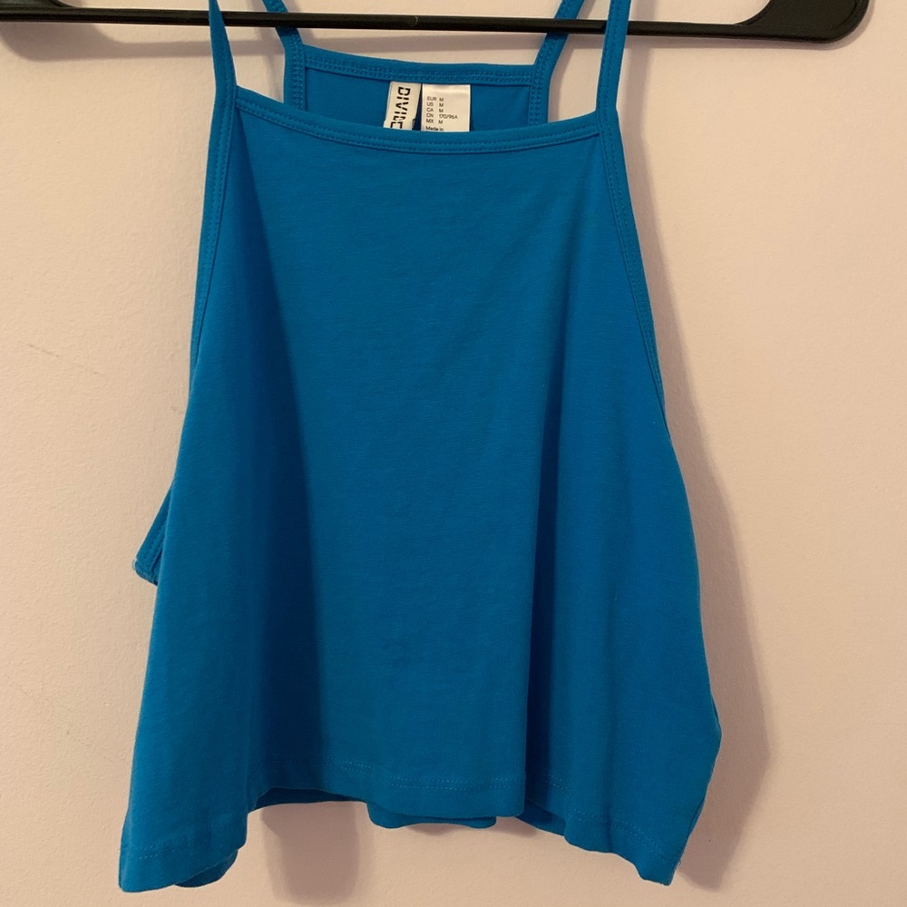 Blue halter top
